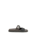 Ferragamo Schwarze Bos Taurus Kalbsleder-Sandalen