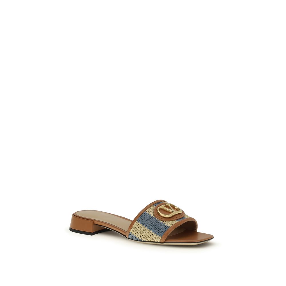Valentino Garavani Multicolor Calf Leather Bos Taurus Sandalen