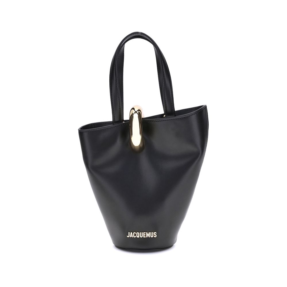 Jacquemus Schwarze Kalbsleder Bos Taurus Bucket Bag