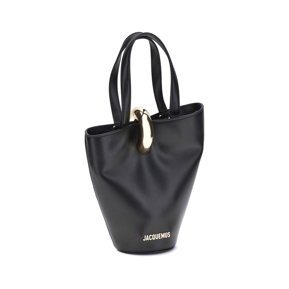 Jacquemus Schwarze Kalbsleder Bos Taurus Bucket Bag