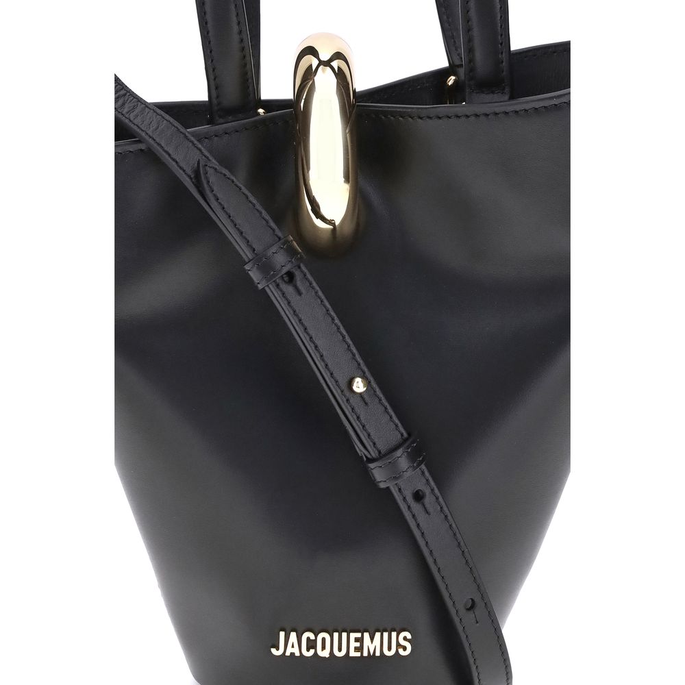 Jacquemus Schwarze Kalbsleder Bos Taurus Bucket Bag