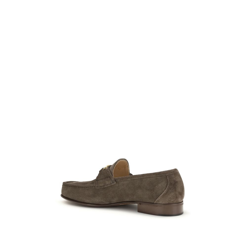 Valentino Garavani Brown Calf Leather Bos Taurus Loafers