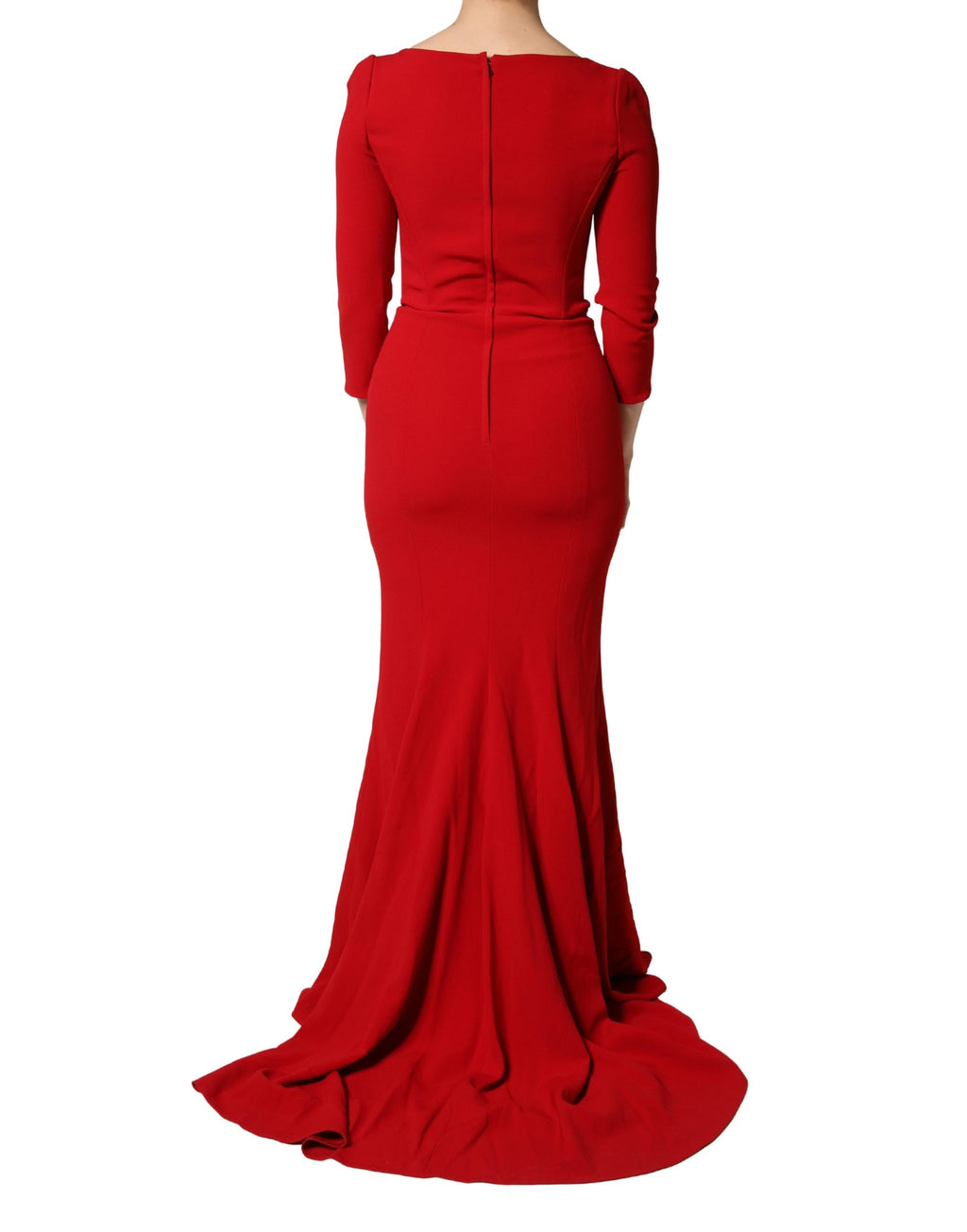 Dolce & Gabbana Red Viscose Mermaid Style Sheath Dress