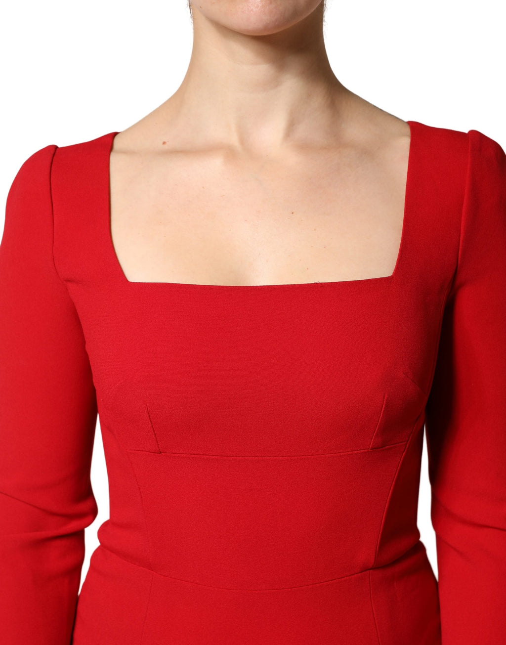 Dolce & Gabbana Red Viscose Mermaid Style Sheath Dress