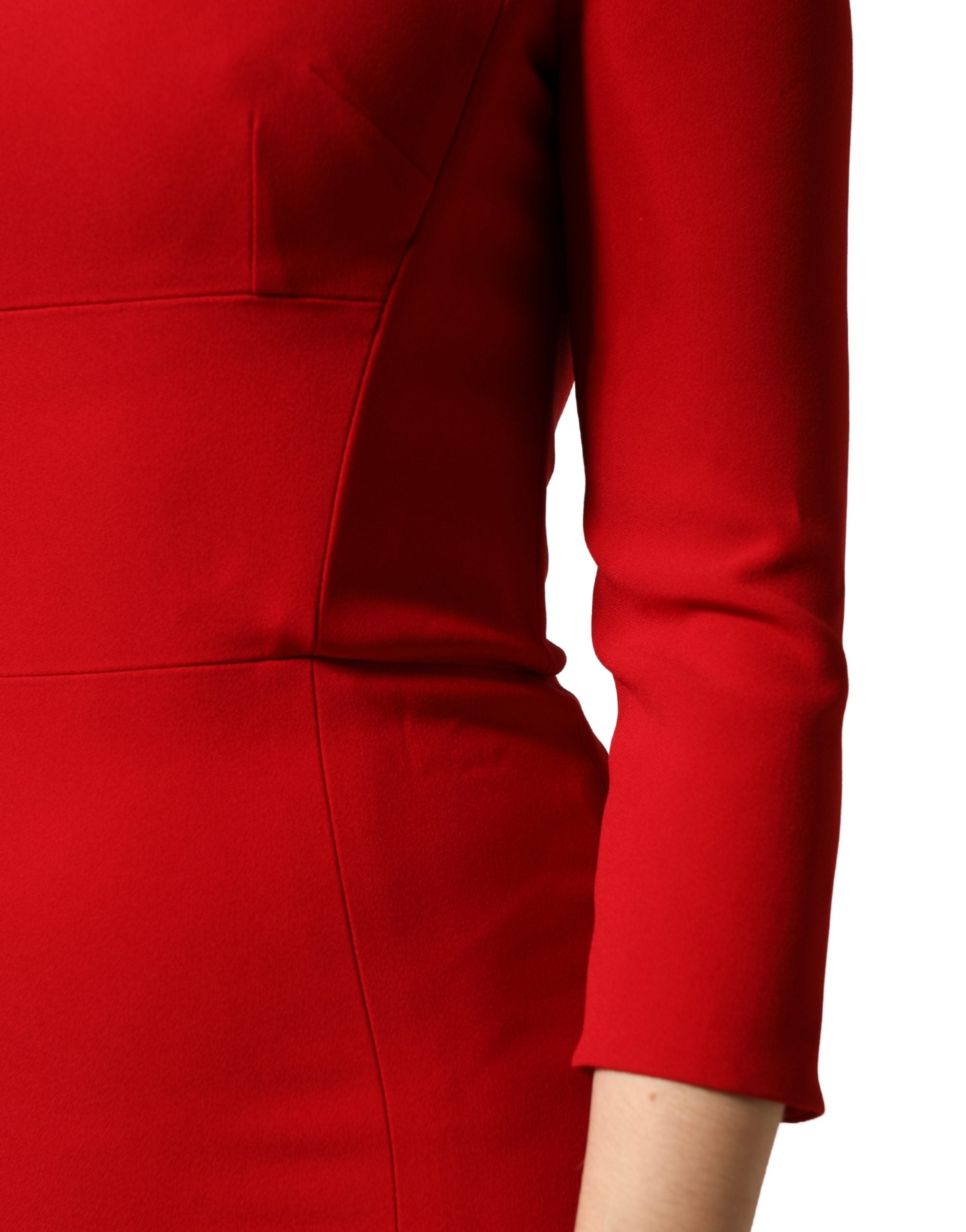 Dolce & Gabbana Red Viscose Mermaid Style Sheath Dress
