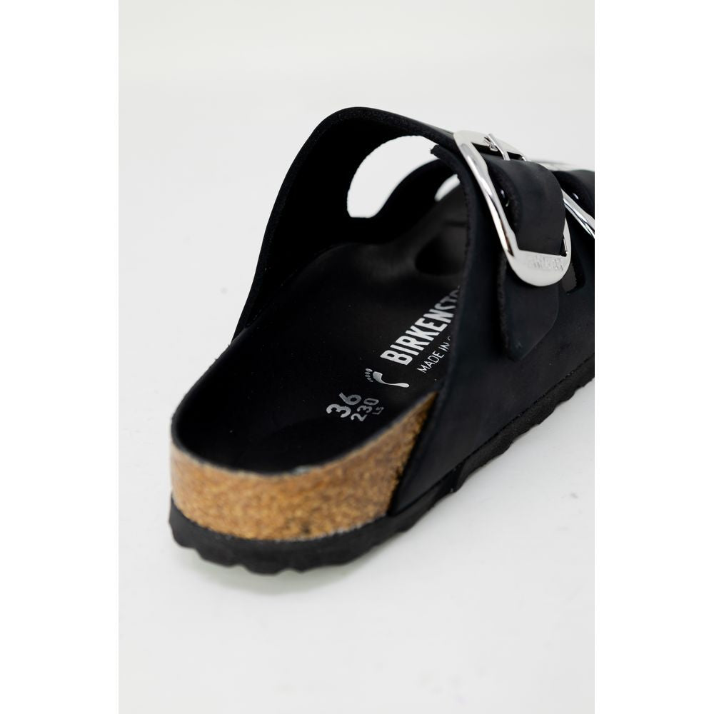 Birkenstock Schwarze Kunstleder-Slipper