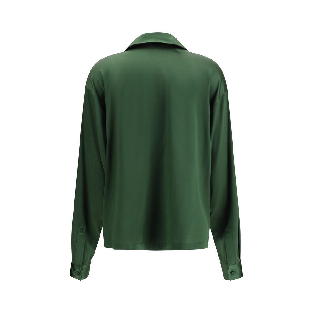 Tom Ford Zweifarbige Seidenbluse