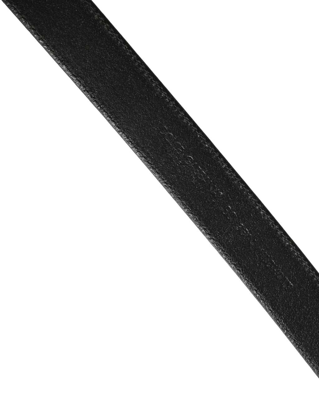 Dolce & Gabbana Men's Black Leather Belt with Metal Buckle