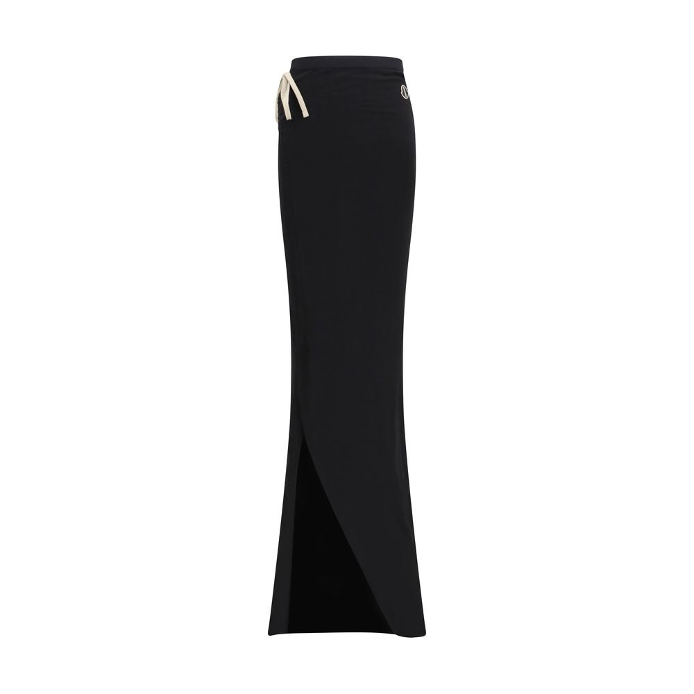 Moncler x Rick Owens Black Cotton Maxi Skirt