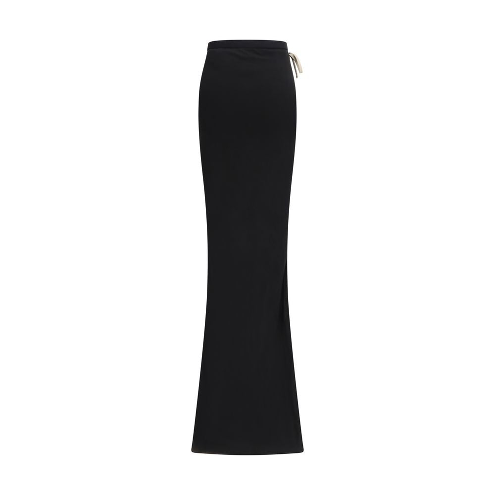 Moncler x Rick Owens Black Cotton Maxi Skirt
