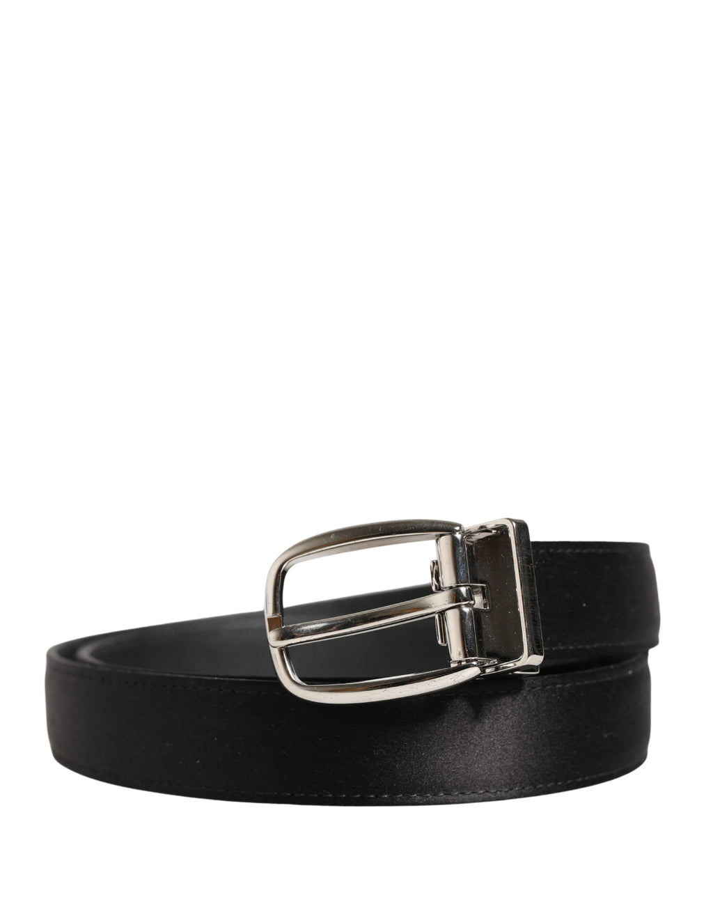 Dolce & Gabbana Herrenschließe aus schwarzem Leder mit Metallschnalle