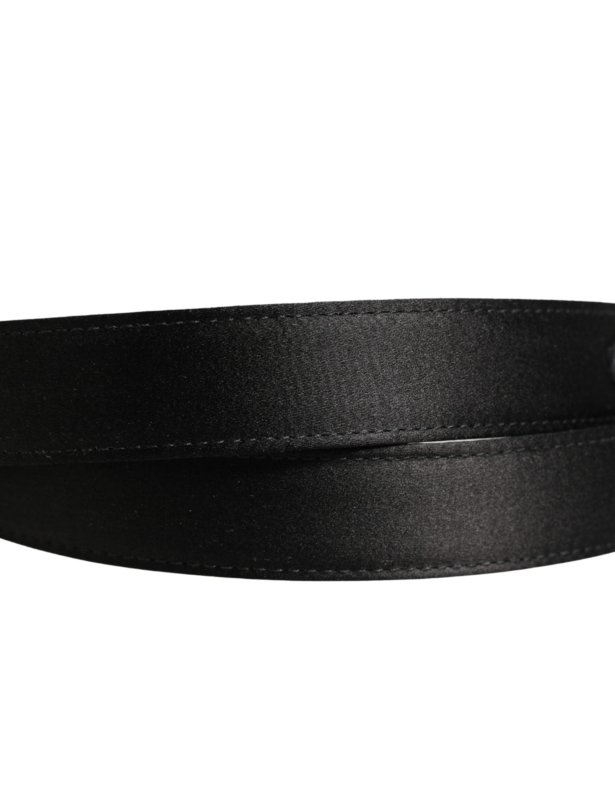 Dolce & Gabbana Herrenschließe aus schwarzem Leder mit Metallschnalle