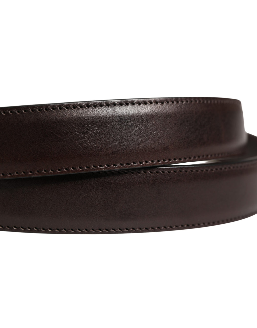 Dolce & Gabbana Herren Gürtel aus braunem Leder mit klassischer Metallschnalle