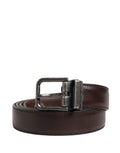 Dolce & Gabbana Herren Gürtel aus braunem Leder mit klassischer Metallschnalle