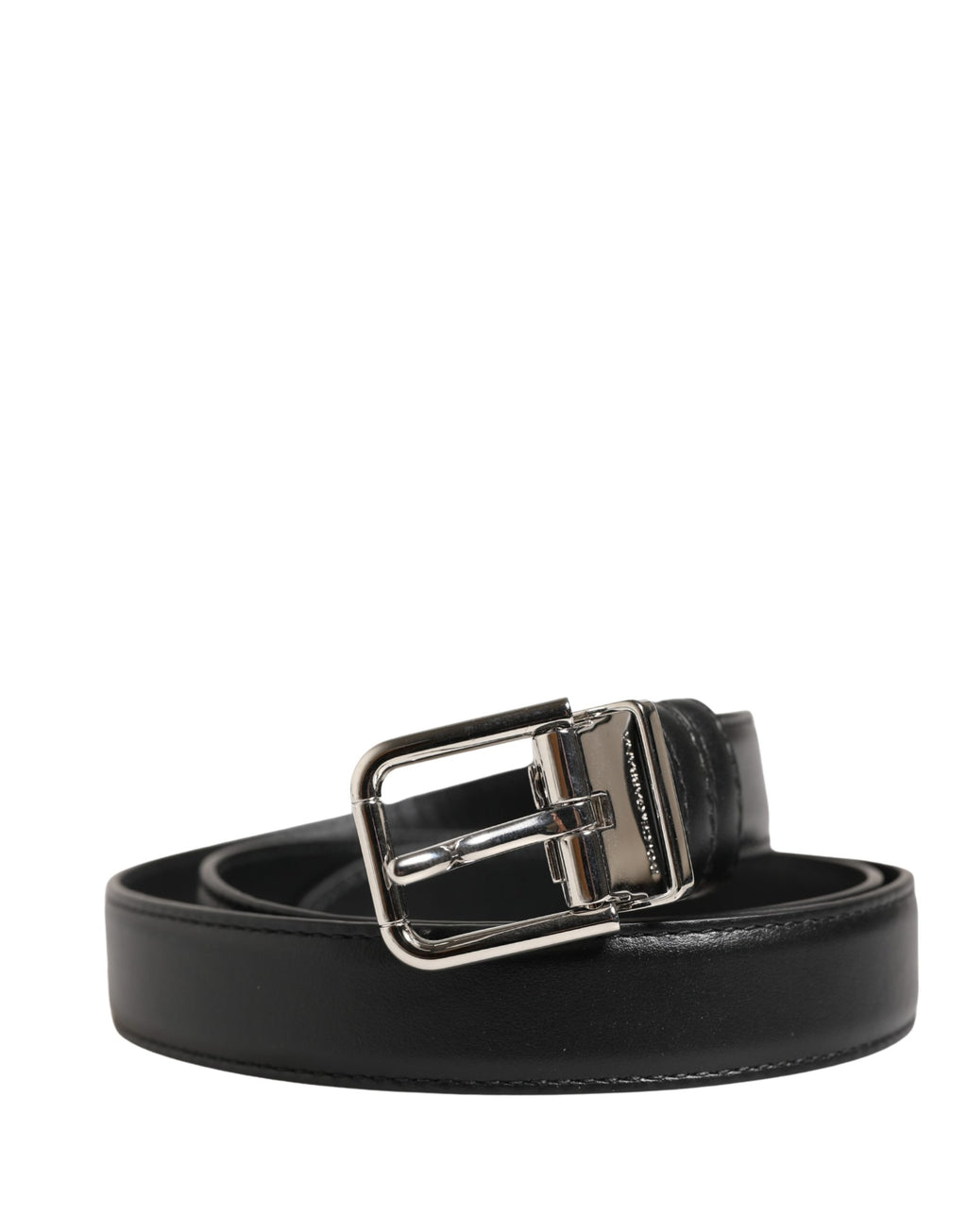 Dolce & Gabbana Herrenschließe Gürtel aus schwarzem Leder