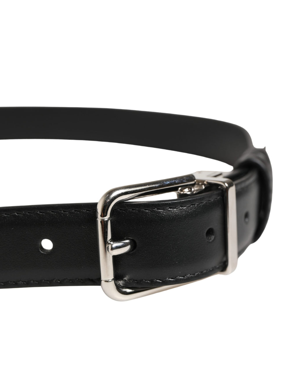 Dolce & Gabbana Herrenschließe Gürtel aus schwarzem Leder