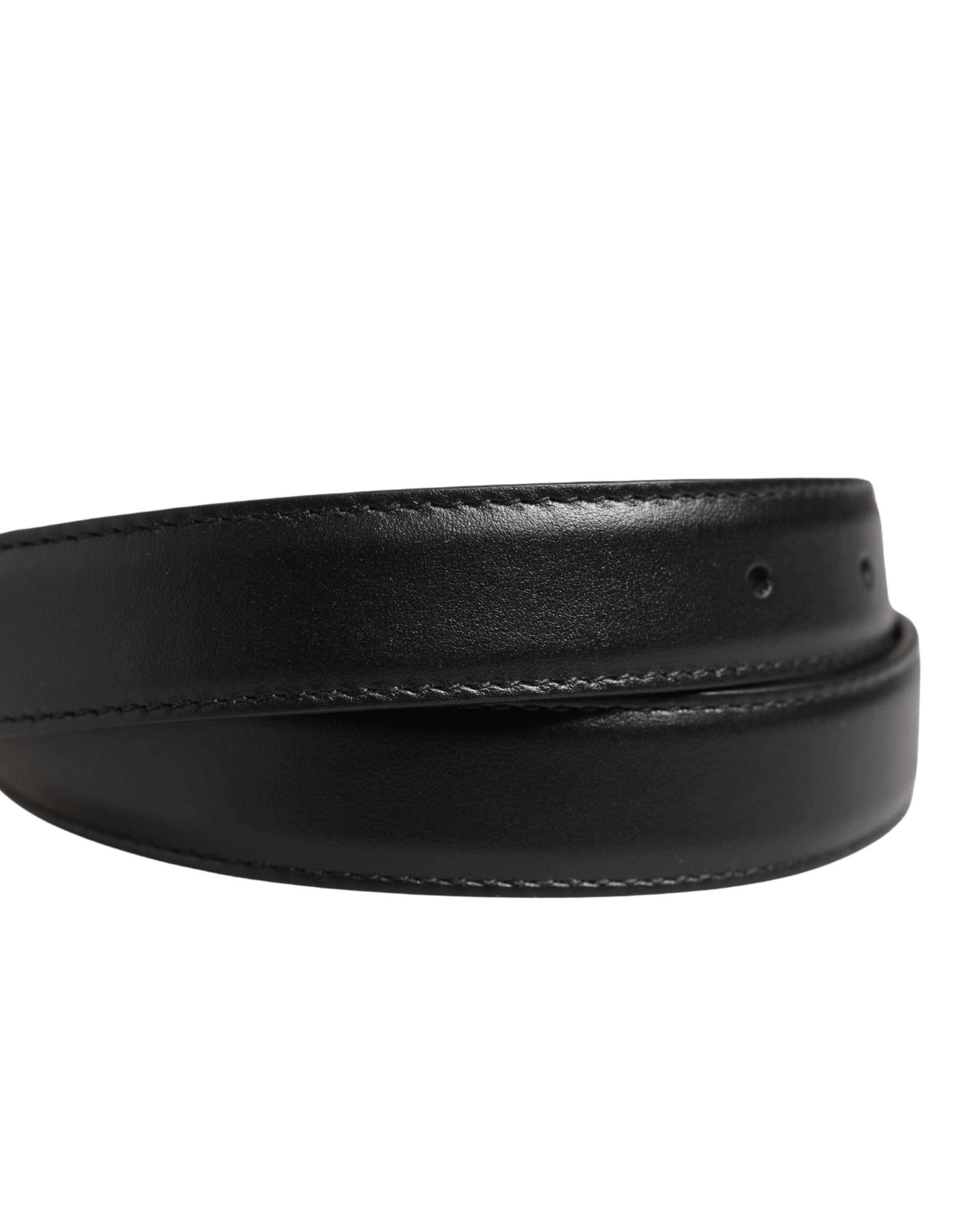 Dolce & Gabbana Herrenschließe Gürtel aus schwarzem Leder