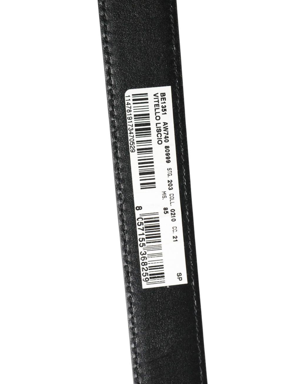 Dolce & Gabbana Herrenschließe Gürtel aus schwarzem Leder