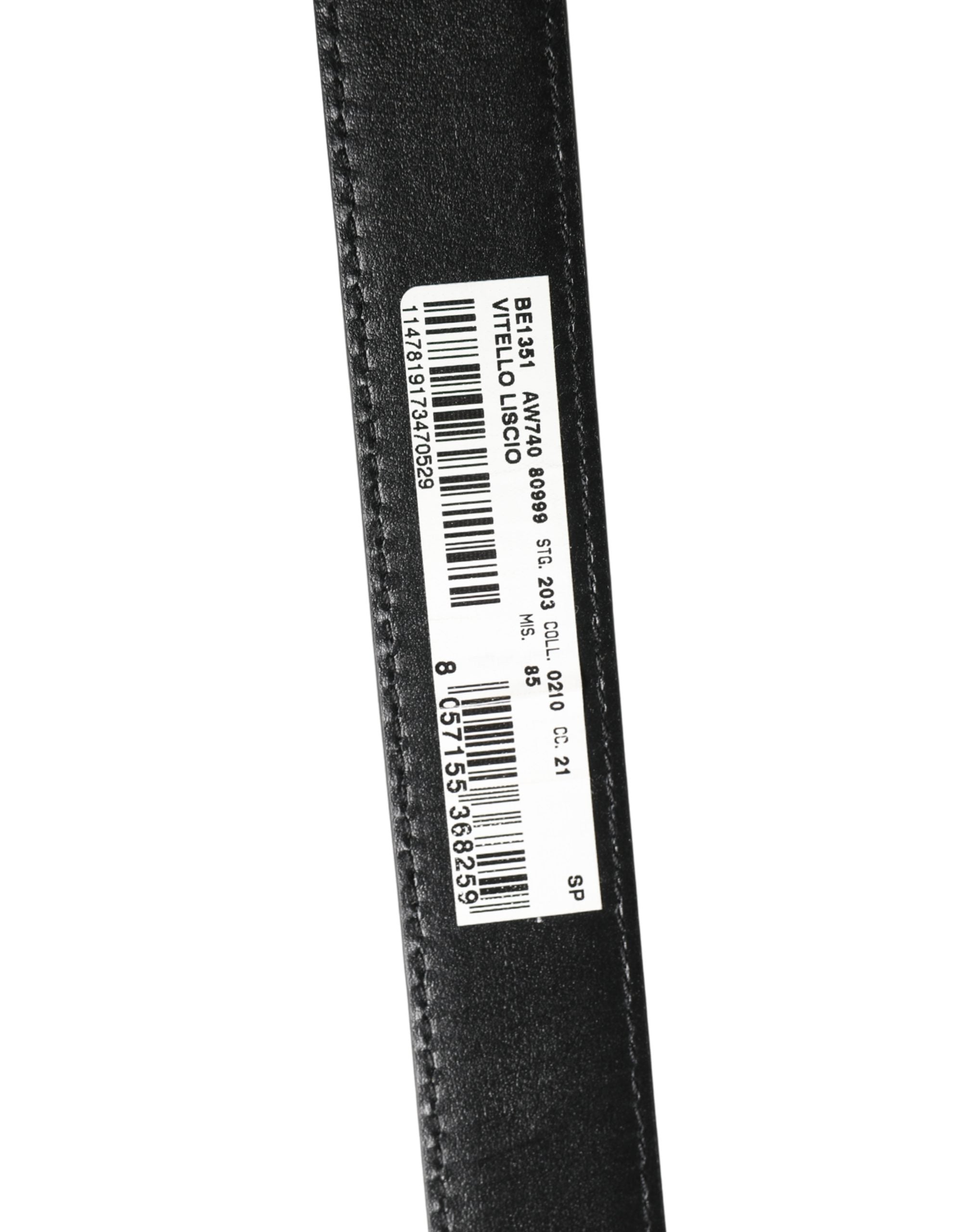 Dolce & Gabbana Herrenschließe Gürtel aus schwarzem Leder