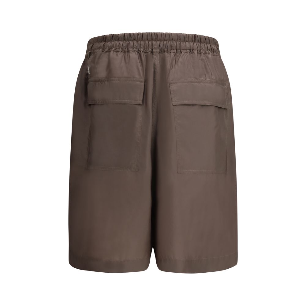 Moncler x Rick Owens Braune Bermuda-Shorts aus Polyester