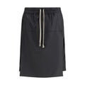 Moncler x Rick Owens Schwarze Bermuda-Shorts aus Polyester
