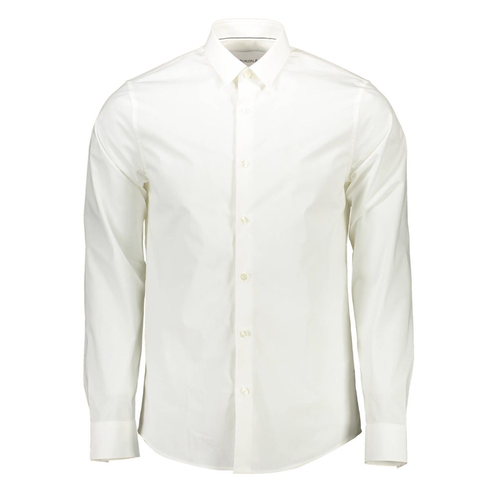 Calvin Klein Bianco Baumwollhemd für Herren