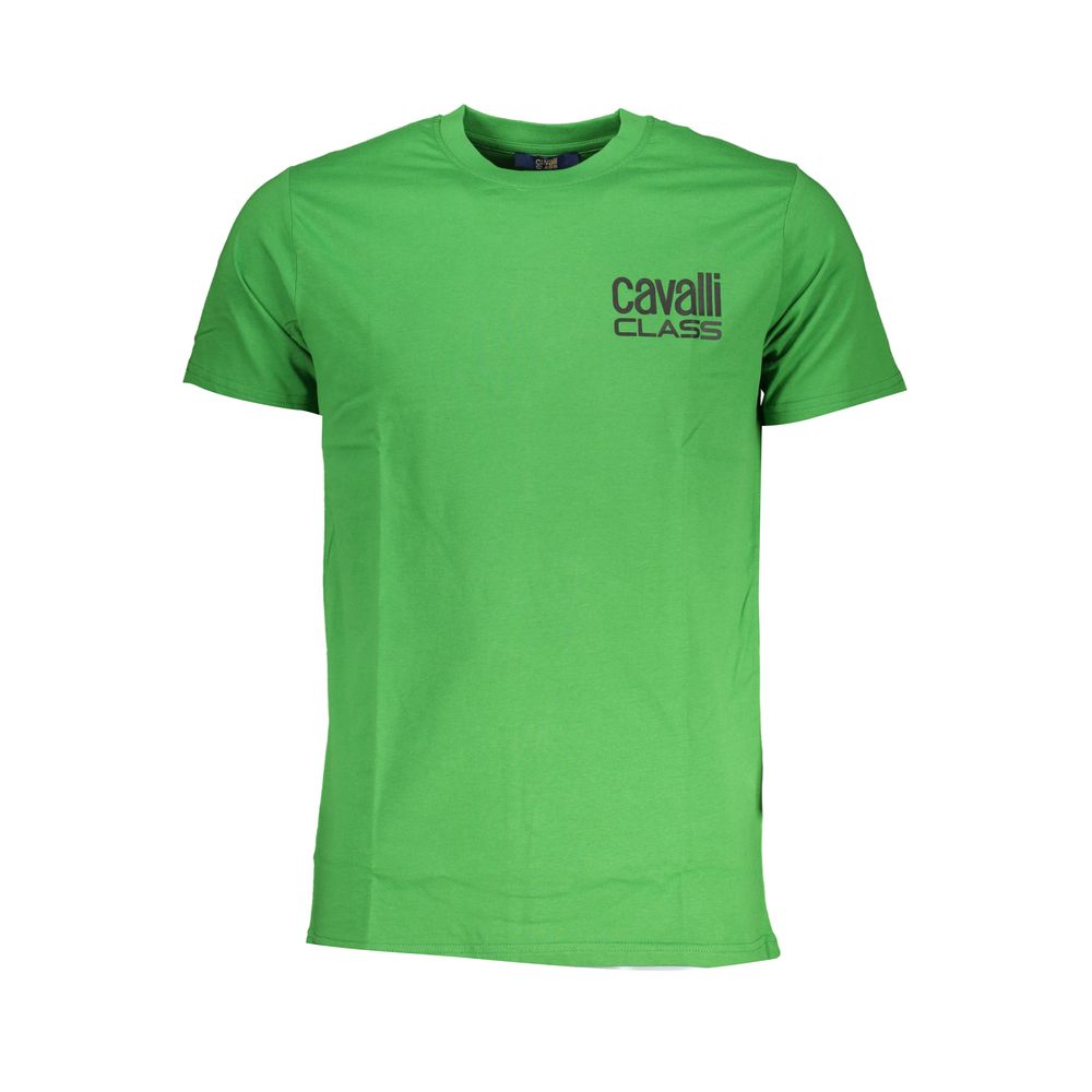 Cavalli Class Verde Baumwoll-T-Shirt für Herren