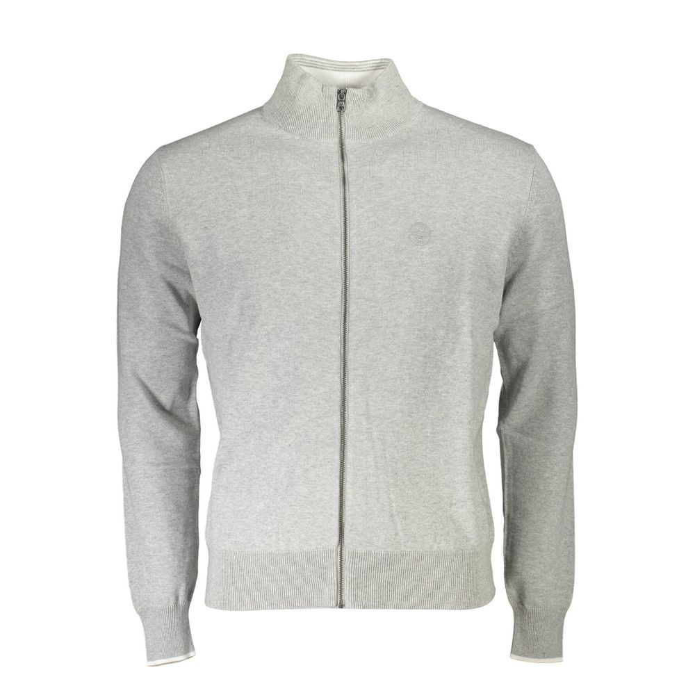 North Sails Men's Organic Cotton Cardigan in Grey