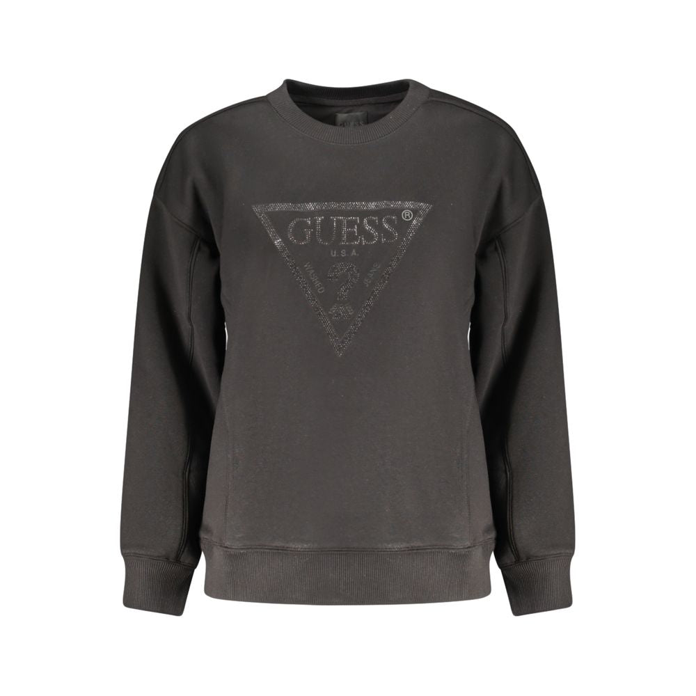 Guess Jeans Schwarzer Baumwoll-Sweatshirt für Damen