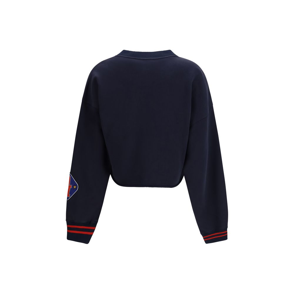Off-White Blauer Baumwoll-Sweatshirt