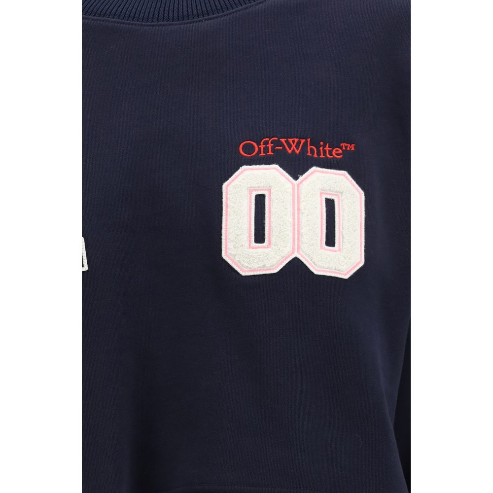 Off-White Blauer Baumwoll-Sweatshirt