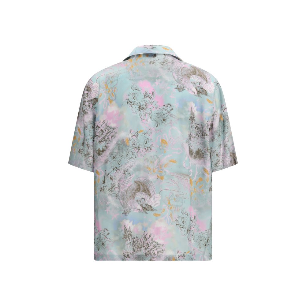 Off-White Multicolor Viscose Hemd mit Muster