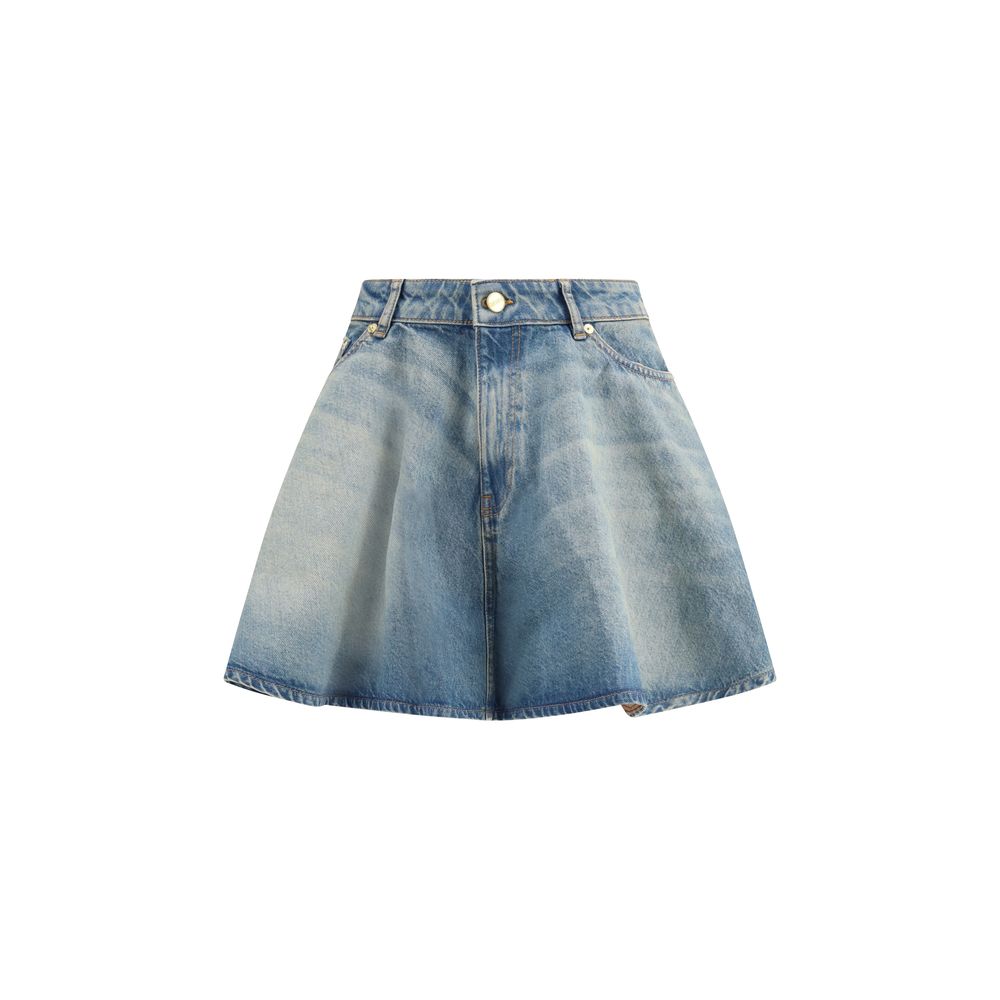 Ganni Blue Denim Mini Skirt