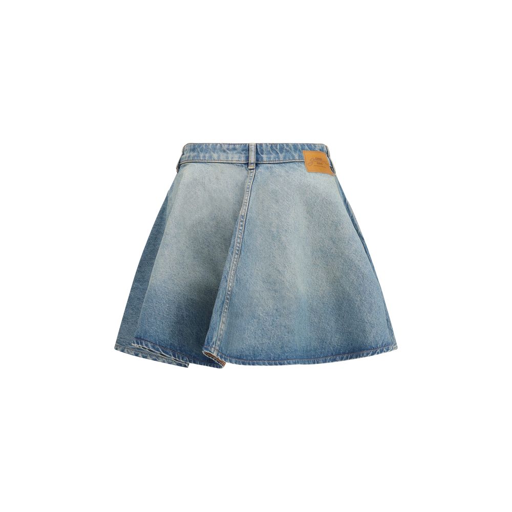 Ganni Blue Denim Mini Skirt