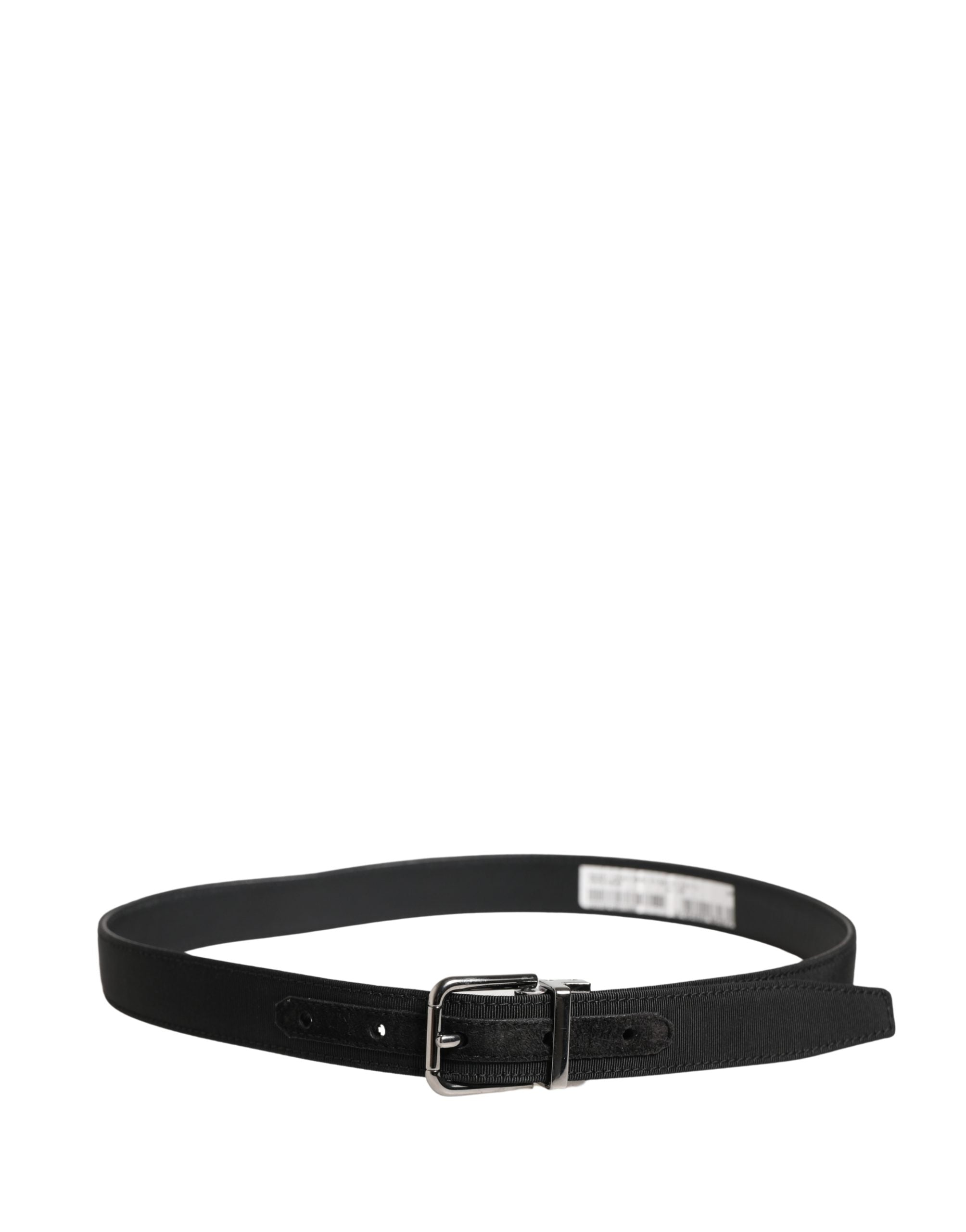 Dolce & Gabbana Herren Gürtel aus Viskose mit Leder und Metallschnalle in Schwarz