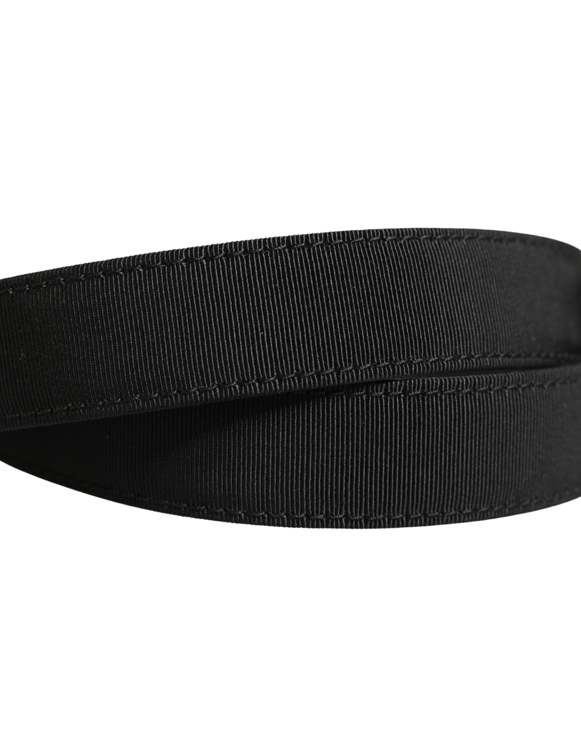 Dolce & Gabbana Herren Gürtel aus Viskose mit Leder und Metallschnalle in Schwarz