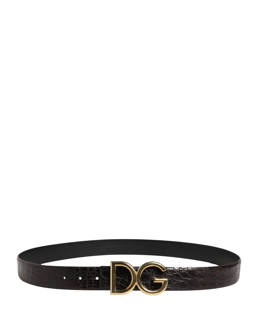 Dolce & Gabbana Herren Gürtel aus exotischem Leder in Schwarz mit Logo-Schnalle