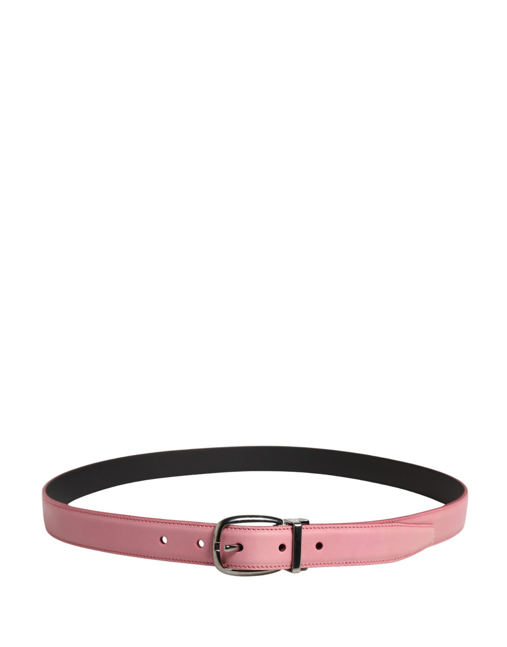Dolce & Gabbana Herren Pink Klassischer Ledergürtel mit Metallschnalle