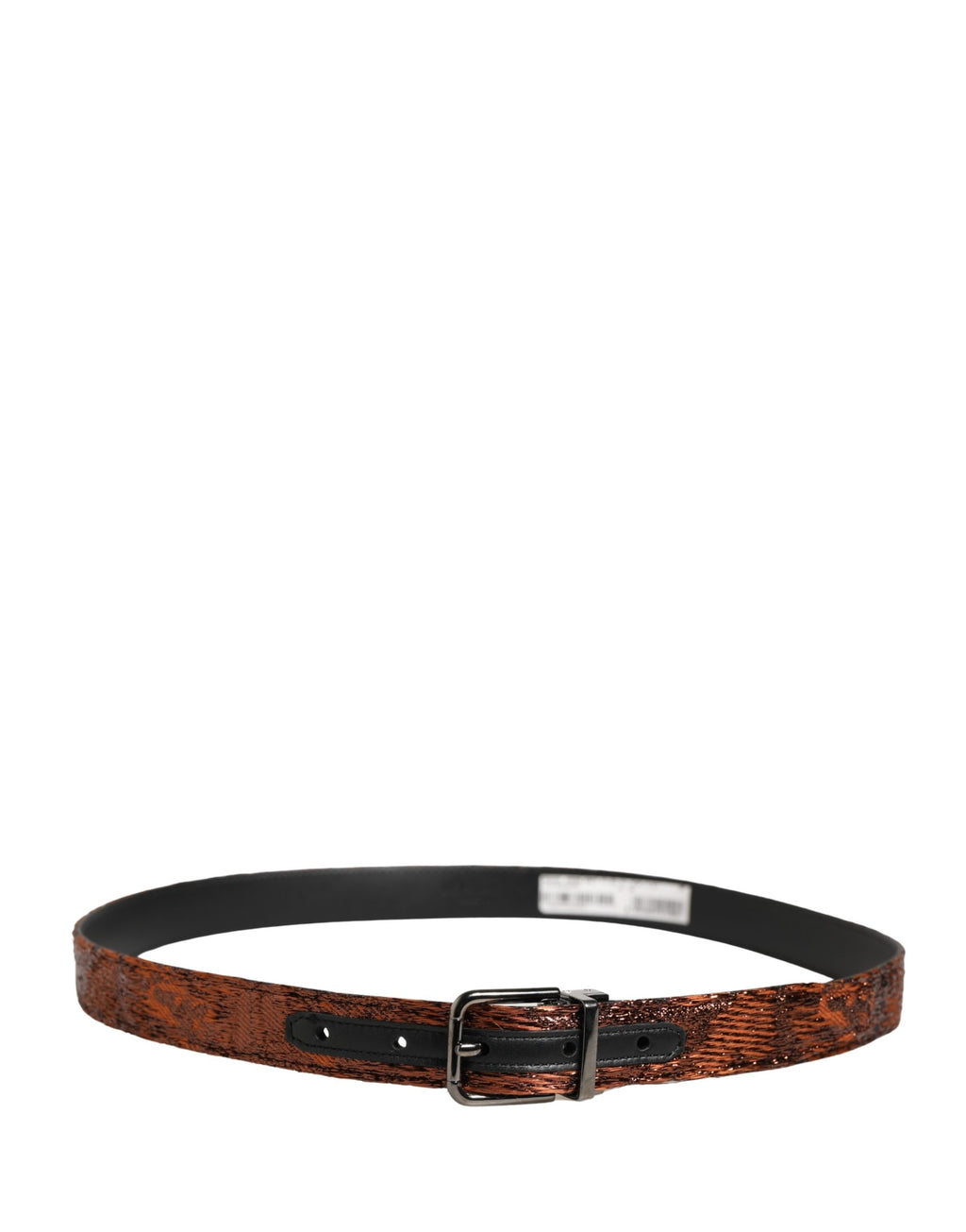 Dolce & Gabbana Men's Belt in Brown Polyester with Classic Metal Buckle