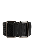 Dolce & Gabbana Men's Belt Black DG Logo Polyester Metal Buckle