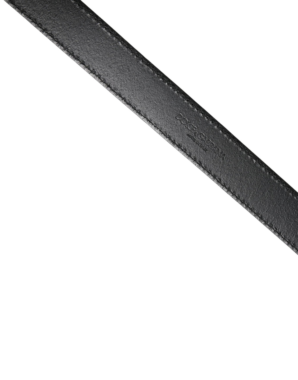 Dolce & Gabbana Men's Black Leather Buckle, Classic, Square