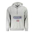 Norway 1963 Grigio Baumwoll-Sweatshirt für Herren mit Kapuze