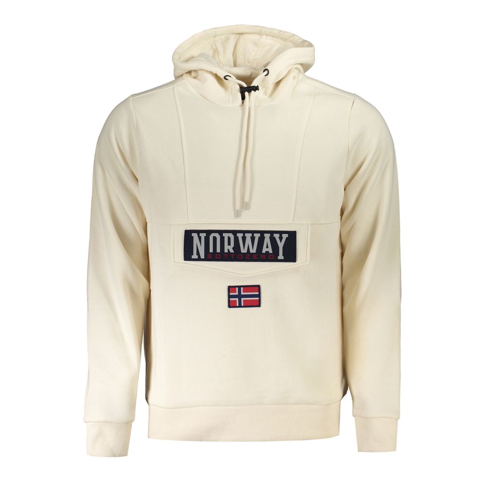Norway 1963 Beige Baumwoll-Kapuzenpullover für Herren