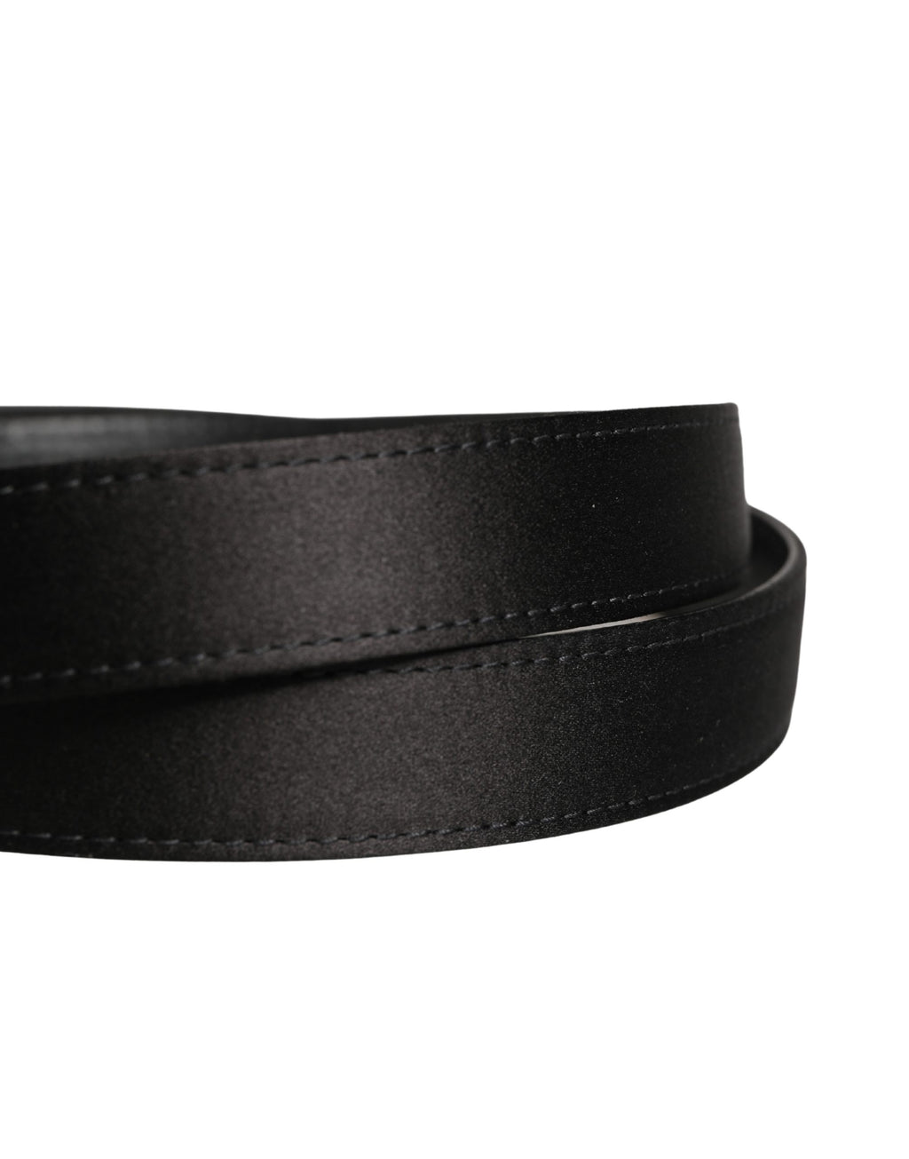 Dolce & Gabbana Men's black viscose belt with metal buckle