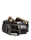Dolce & Gabbana Men's Buckle Black Leather Belt