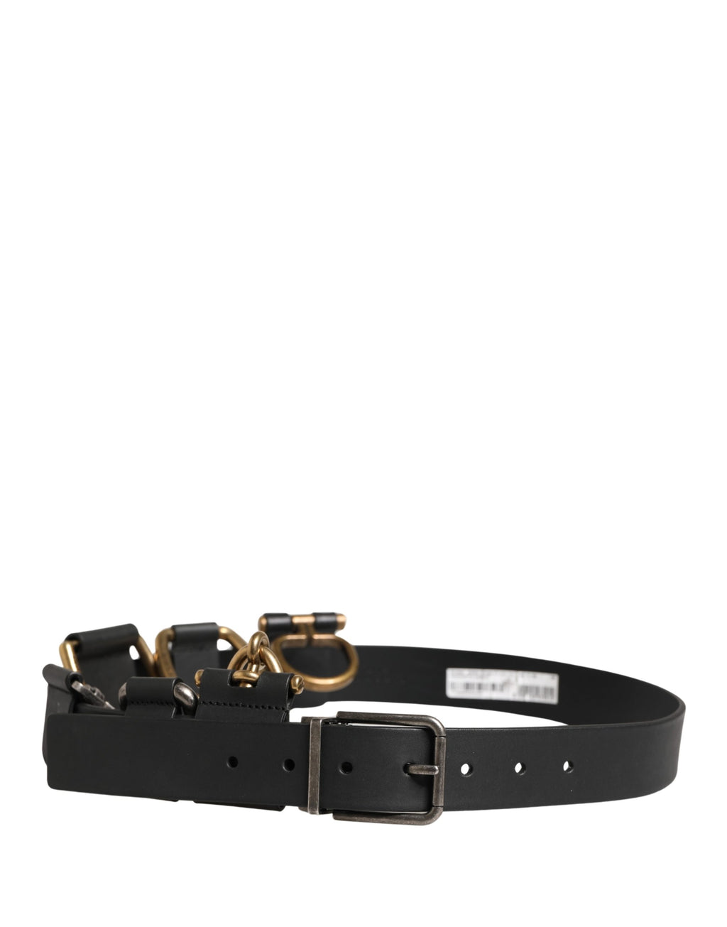 Dolce & Gabbana Men's Buckle Black Leather Belt