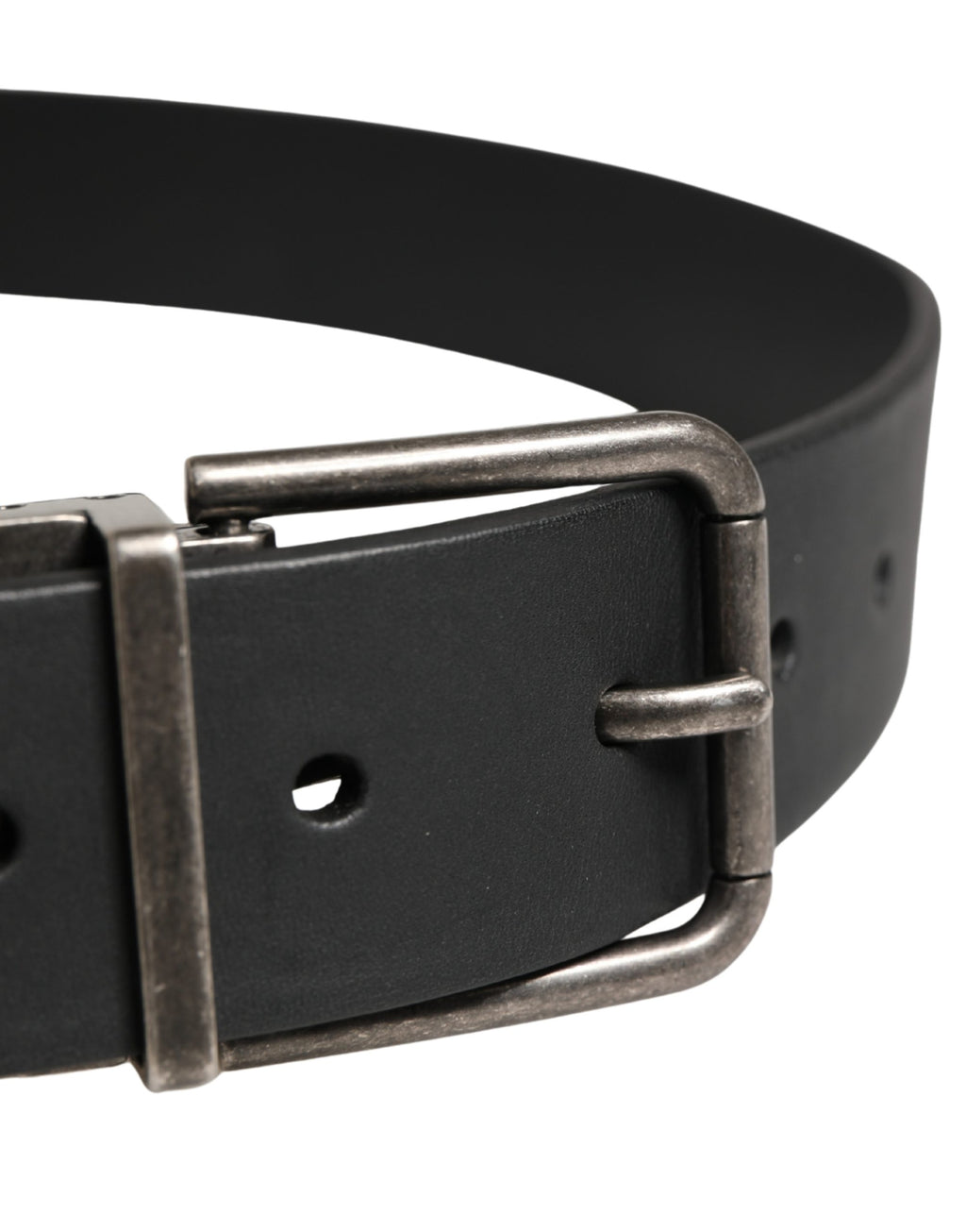 Dolce & Gabbana Men's Buckle Black Leather Belt