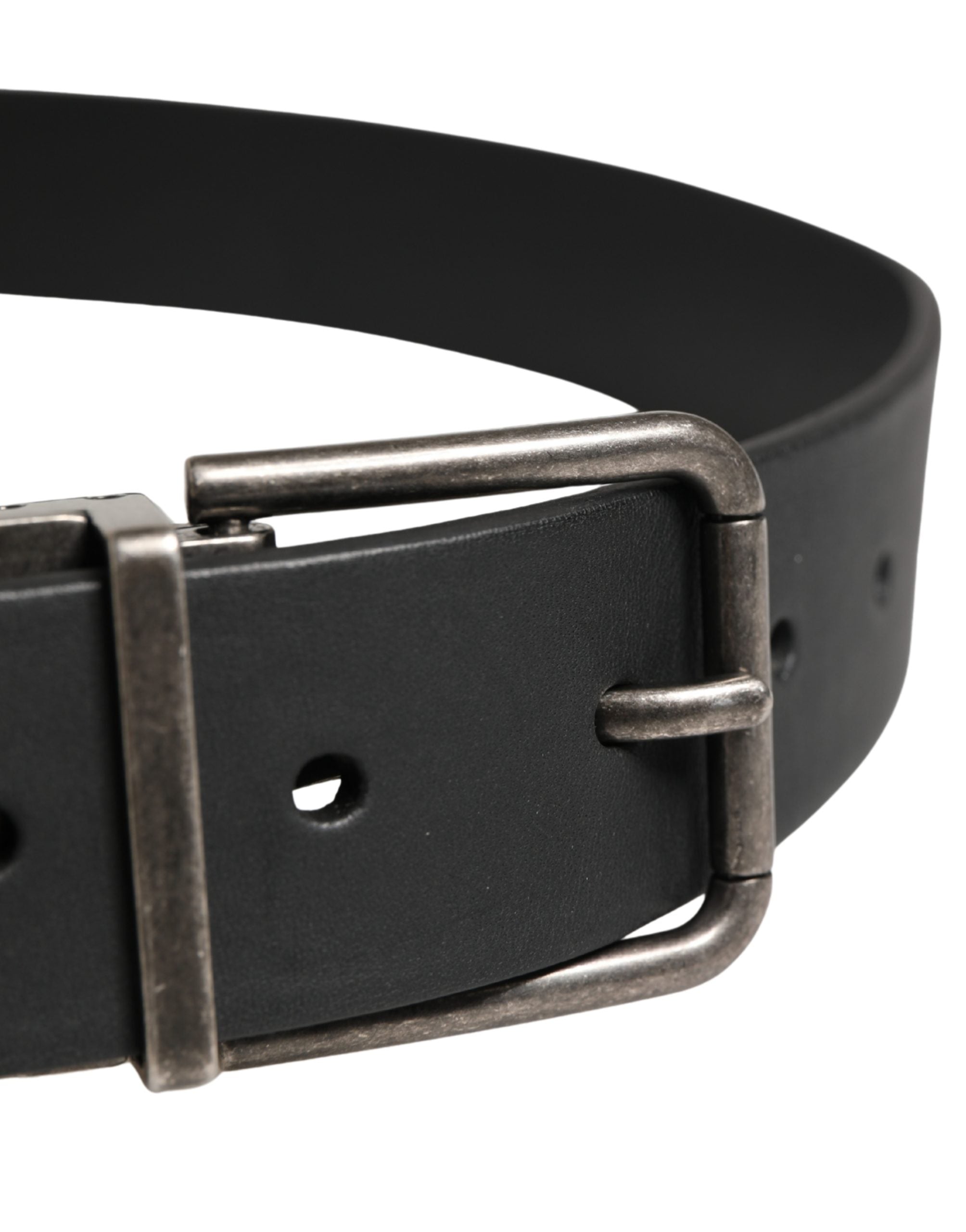 Dolce & Gabbana Men's Buckle Black Leather Belt