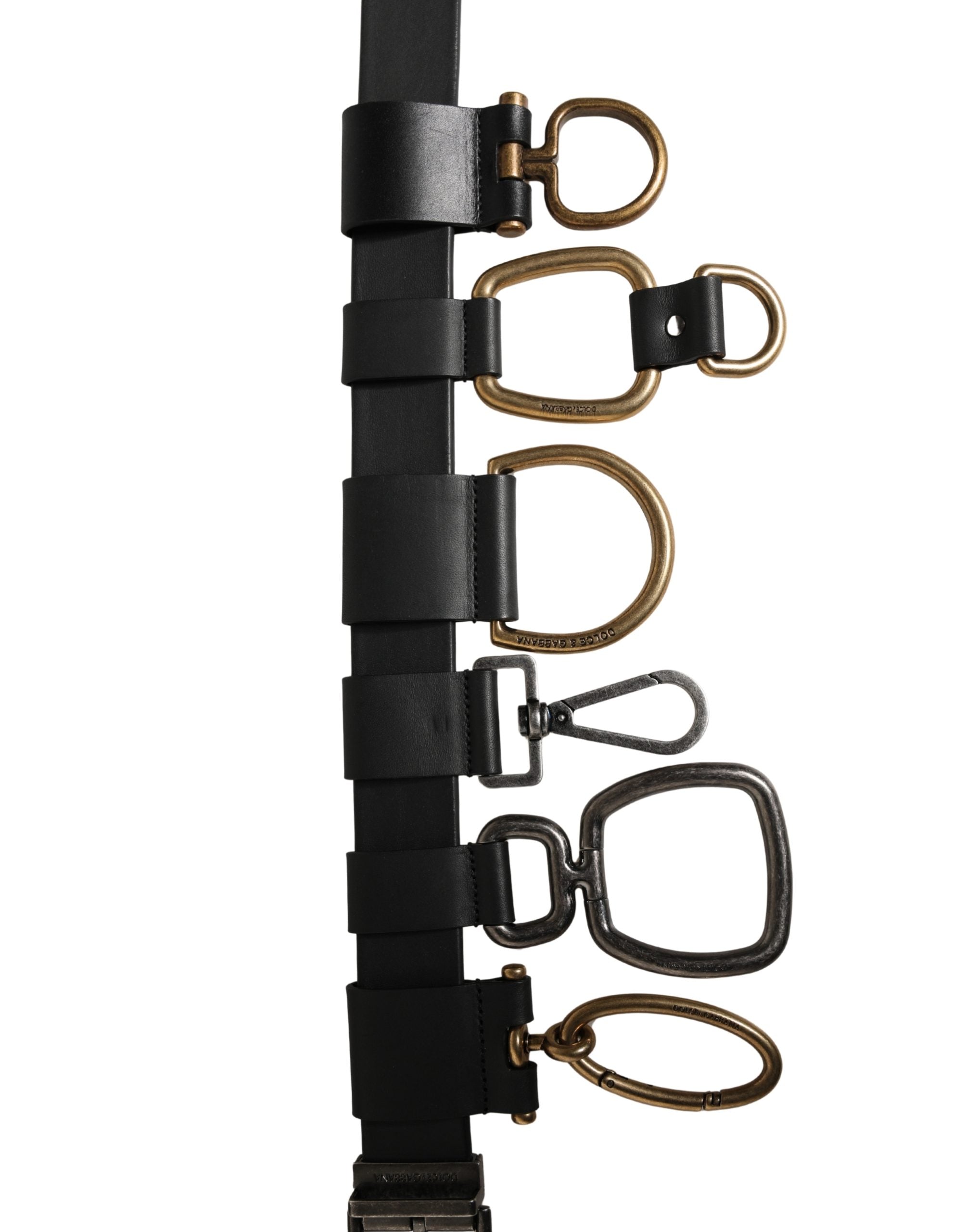 Dolce & Gabbana Men's Buckle Black Leather Belt