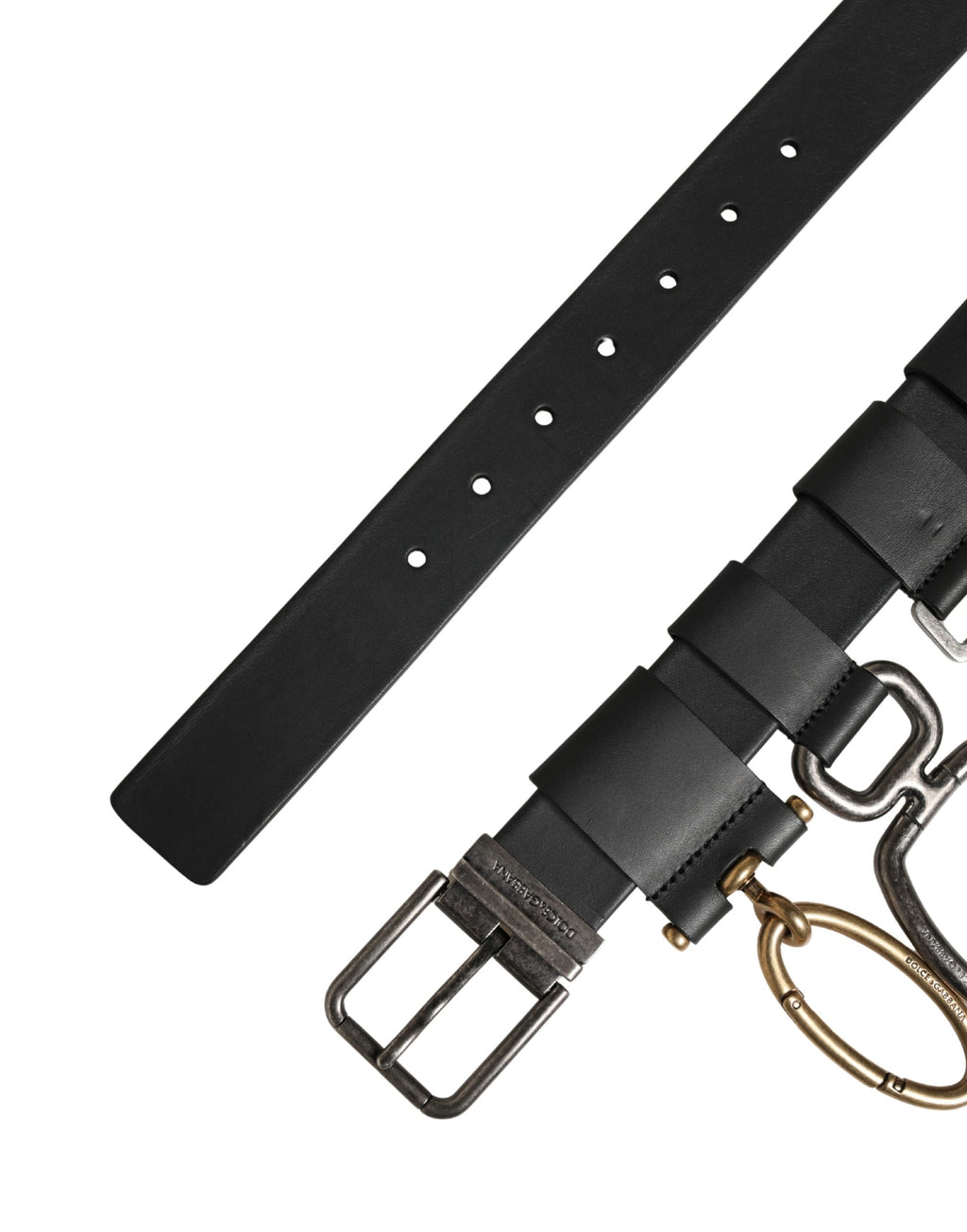Dolce & Gabbana Men's Buckle Black Leather Belt